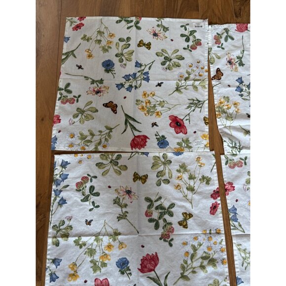 Park Design Wildflower Print Cotton Napkin Set Of 5 NWOT - Picture 3 of 8